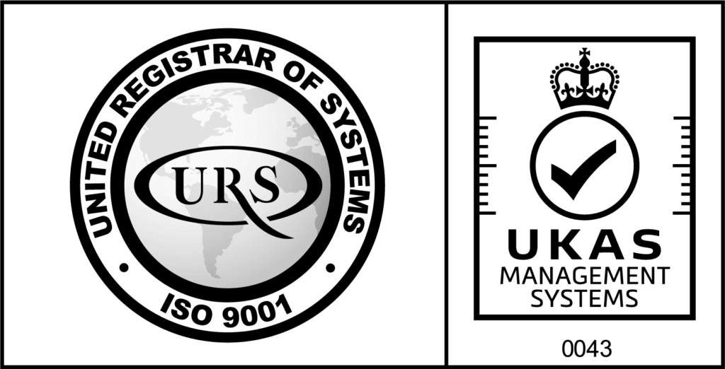UKAS logo confirming Tek Troniks' successful re-certification to ISO 9001, ISO 14001, and ISO 45001 standards.